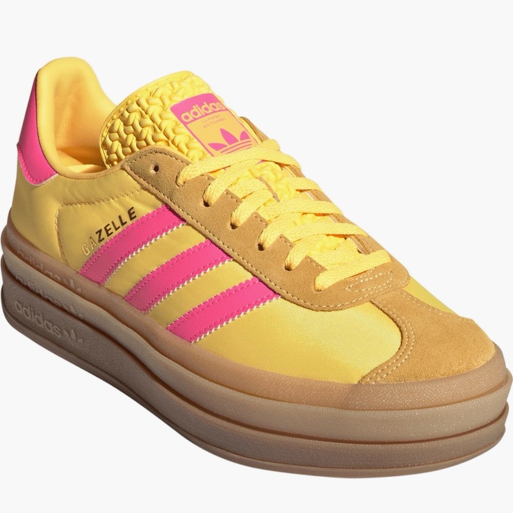 Adidas Women's Gazelle Yellow Pink Sneakers